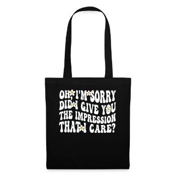 Pardon. Est-ce que je vous ai donné l’impression - Sac en tissu - noir - Devant