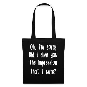 Pardon. Est-ce que je vous ai donné l’impression - Sac en tissu - noir - Devant