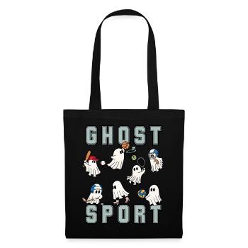 Geist Sport Halloween niedliche Geister - Stoffbeutel - Schwarz - Vorne