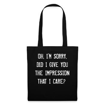 Pardon. Est-ce que je vous ai donné l’impression - Sac en tissu - noir - Devant