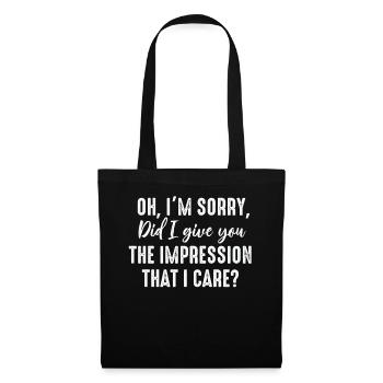 Pardon. Est-ce que je vous ai donné l’impression - Sac en tissu - noir - Devant