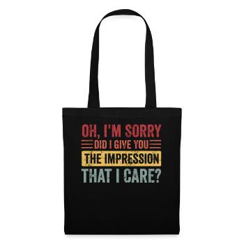 Pardon. Est-ce que je vous ai donné l’impression - Sac en tissu - noir - Devant