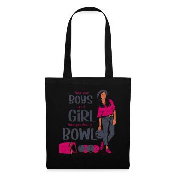 I'd Rather be Bowling retro for Man & Woman - Tote Bag - black - Front