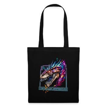 Royaume des dragons: Dragon majestueux - Sac en tissu - noir - Devant