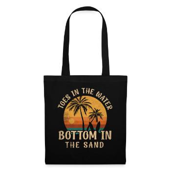 Toes In The Water Bottom In The Sand Beach Holidays - Tote Bag - black - Front