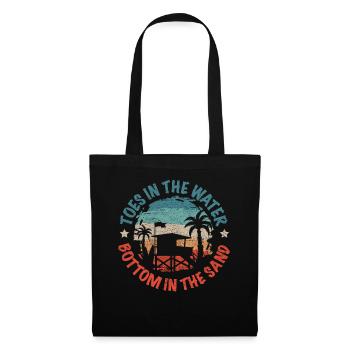 Toes In The Water Bottom In The Sand Beach Holidays - Tote Bag - black - Front