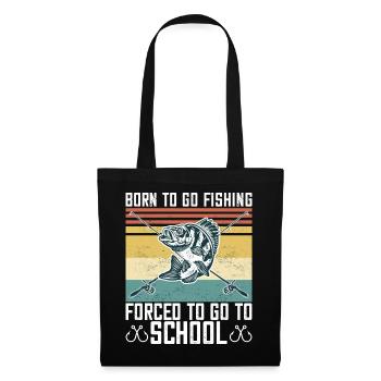 Born To Go Fishing Bass Fish Fisherman Boys - Tote Bag - black - Front