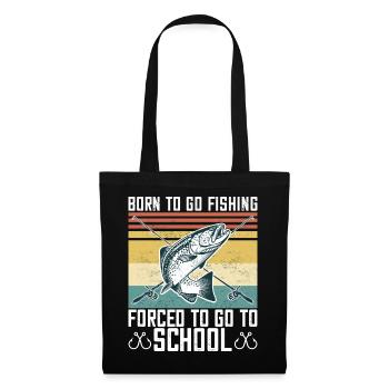 Born To Go Fishing Bass Fish Fisherman Boys - Tote Bag - black - Front