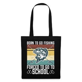 Born To Go Fishing Bass Fish Fisherman Boys - Tote Bag - black - Front