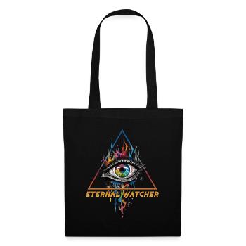 Observateur éternel - Œil qui voit tout - Sac en tissu - noir - Devant