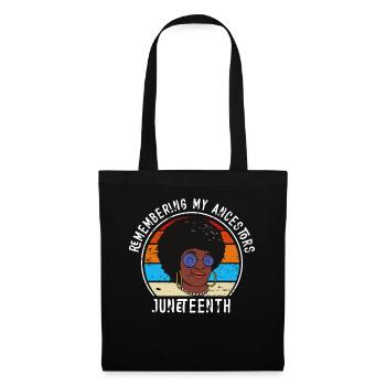 Juneteenth 1865 Gedenken an meine Vorfahren - Stoffbeutel - Schwarz - Vorne