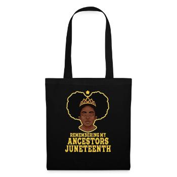 Juneteenth 1865 Gedenken an meine Vorfahren - Stoffbeutel - Schwarz - Vorne
