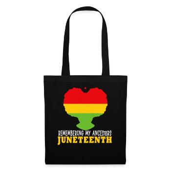 Juneteenth 1865 Gedenken an meine Vorfahren - Stoffbeutel - Schwarz - Vorne