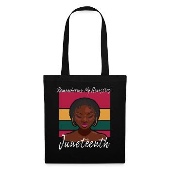 Juneteenth 1865 Gedenken an meine Vorfahren - Stoffbeutel - Schwarz - Vorne