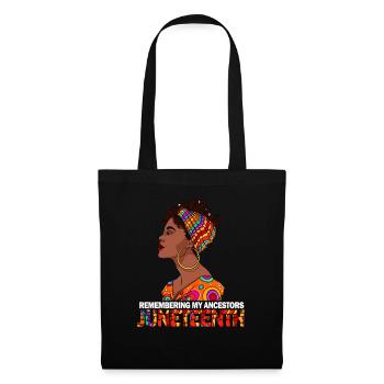 Juneteenth 1865 Gedenken an meine Vorfahren - Stoffbeutel - Schwarz - Vorne