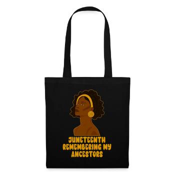 Juneteenth 1865 Gedenken an meine Vorfahren - Stoffbeutel - Schwarz - Vorne