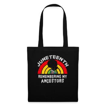 Juneteenth 1865 Gedenken an meine Vorfahren - Stoffbeutel - Schwarz - Vorne