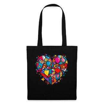 A heart in a heart of love - Tote Bag - black - Front