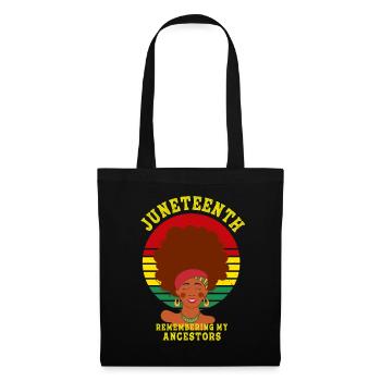 Juneteenth 1865 Gedenken an meine Vorfahren - Stoffbeutel - Schwarz - Vorne