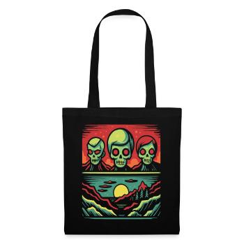 Invasion de Skull Faces Aliens - Sac en tissu - noir - Devant