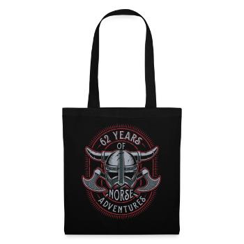 62 ans d’aventures nordiques - 62e anniversaire - Sac en tissu - noir - Devant