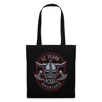 67 ans d’aventures nordiques - 67e anniversaire - Sac en tissu - noir - Devant