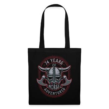 74 ans d’aventures nordiques - 74e anniversaire - Sac en tissu - noir - Devant