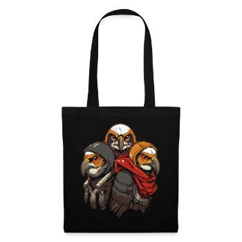 Un gang d’oiseaux de proie de dessins animés - Sac en tissu - noir - Devant