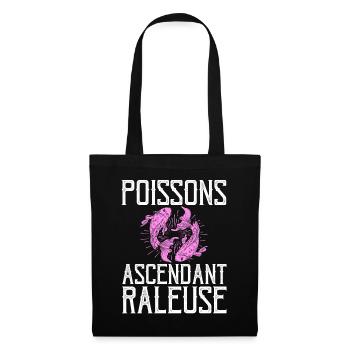 Poissons Ascendant Râleuse | Horoscope Astrologie - Sac en tissu - noir - Devant