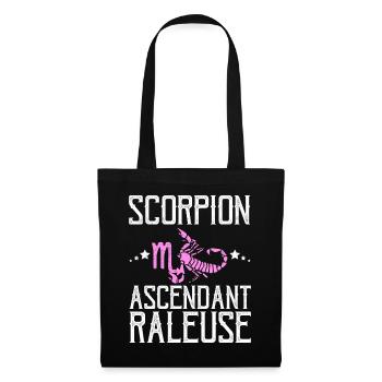 Scorpion Ascendant Râleuse | Horoscope Astrologie - Sac en tissu - noir - Devant