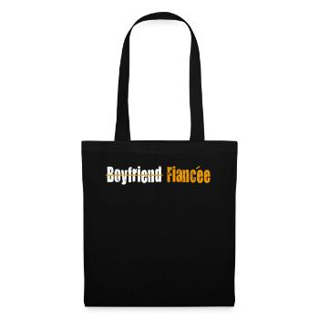 Fiançailles de couple fiancées Hommes Fiancée drôle - Sac en tissu - noir - Devant