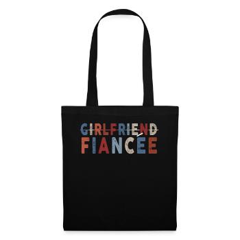 Girlfriend Fiancee Couple Engagement Engaged - Tote Bag - black - Front