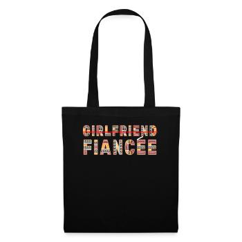 Girlfriend Fiancee Couple Engagement Engaged - Tote Bag - black - Front