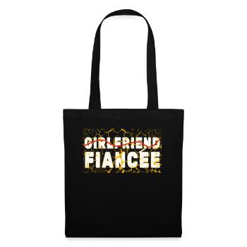 Girlfriend Fiancee Couple Engagement Engaged - Tote Bag - black - Front