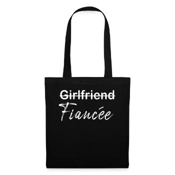 Girlfriend Fiancee Couple Engagement Engaged - Tote Bag - black - Front