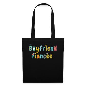 Couple Engagement Engaged Men Funny Fiancee - Tote Bag - black - Front