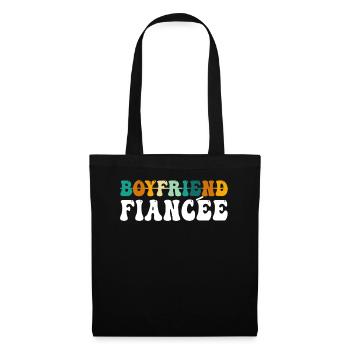 Fiançailles de couple fiancées Hommes Fiancée drôle - Sac en tissu - noir - Devant