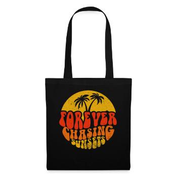 Forever Chasing Sunsets Retro Summer Vacation - Tote Bag - black - Front