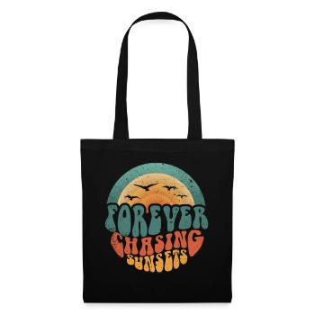 Forever Chasing Sunsets Retro Summer Vacation - Tote Bag - black - Front
