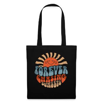 Forever Chasing Sunsets Retro Summer Vacation - Tote Bag - black - Front