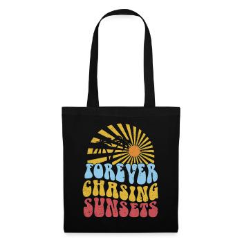Forever Chasing Sunsets Retro Summer Vacation - Tote Bag - black - Front