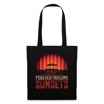 Forever Chasing Sunsets Retro Summer Vacation - Tote Bag - black - Front