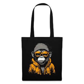Cool jacket, sunglasses, cool monkey - Tote Bag - black - Front