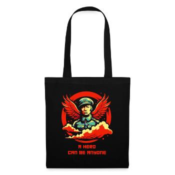 Anyone can be a hero - Tote Bag - black - Front