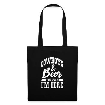 Cowboy Cowboy bottes Western cadeau - Sac en tissu - noir - Devant