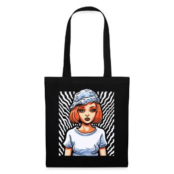 L’image artistique de : Les filles cool sont cool - Sac en tissu - noir - Devant