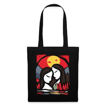 Is this art, two bright colors lovers - Tote Bag - black - Front