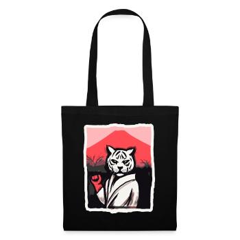 Arts martiaux : Kung Fu, Karaté, Tigre - Sac en tissu - noir - Devant