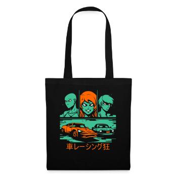 Manga Anime Cartoon Monstres de course automobile - Sac en tissu - noir - Devant