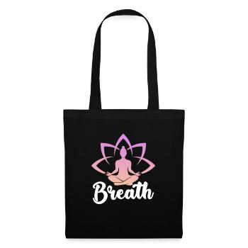 Méditation méditer Zen Yoga cadeau - Sac en tissu - noir - Devant